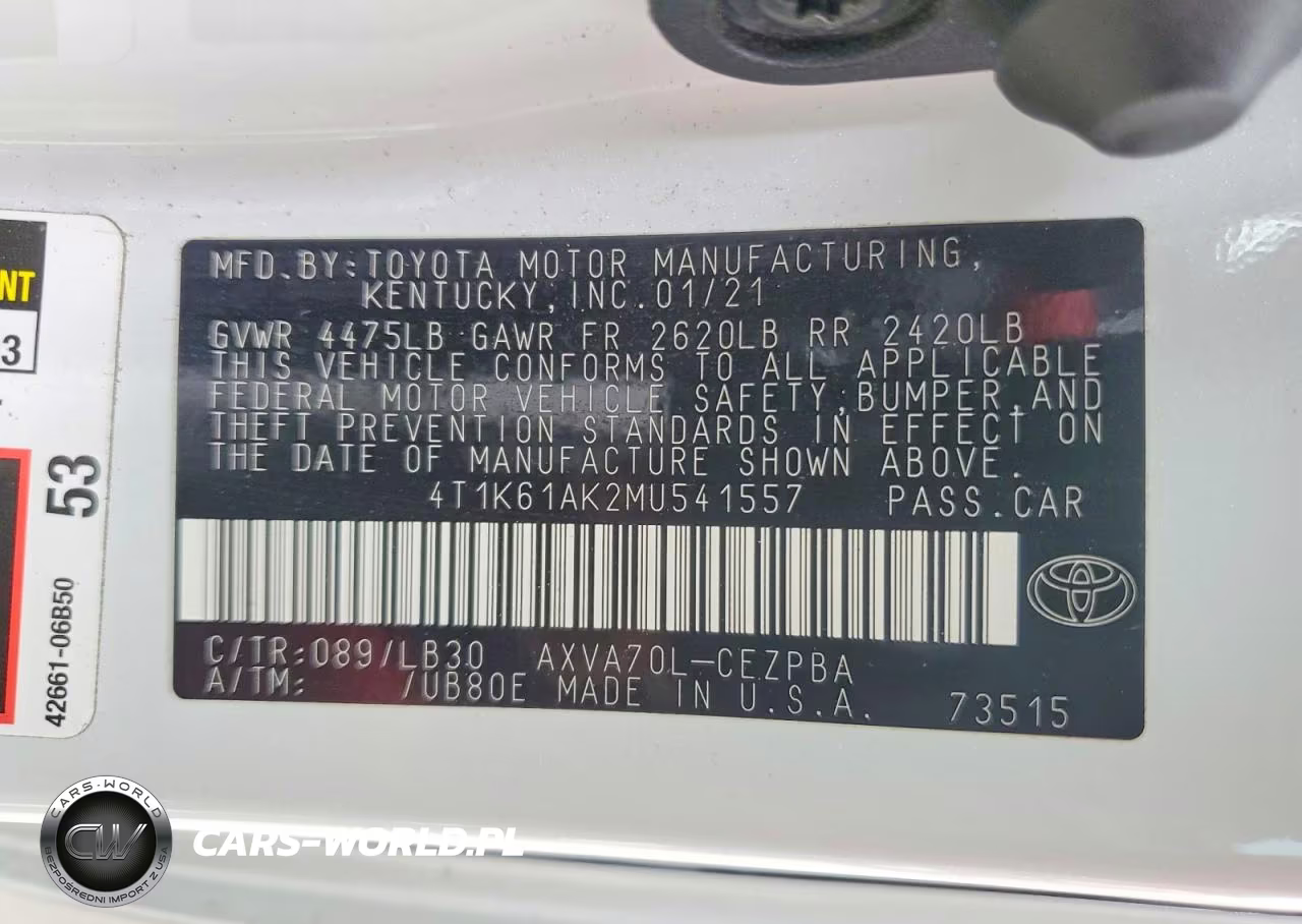 2021 Toyota Camry Xse VIN:4T1K61AK2MU541557 - 13