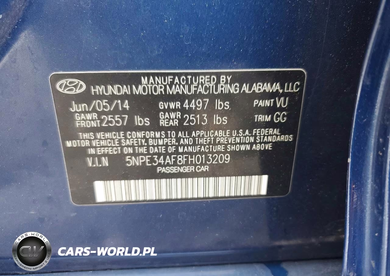 2015 Hyundai Sonata Limited VIN:5NPE34AF8FH013209 - 12