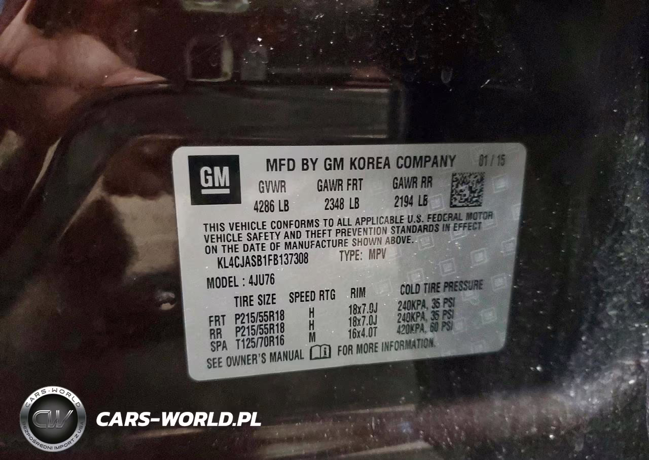 2015 Buick Encore VIN:KL4CJASB1FB137308 - 13