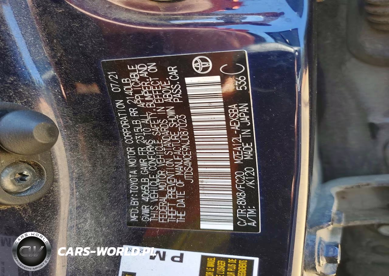 2022 Toyota Corolla Se VIN:JTDS4MCE9NJ087023 - 12