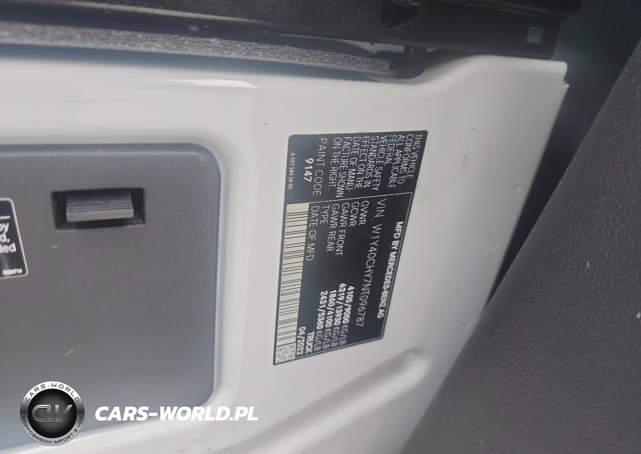 2022 Mercedes-Benz Sprinter 2500 VIN:W1Y40CHY7NT096787 - 12