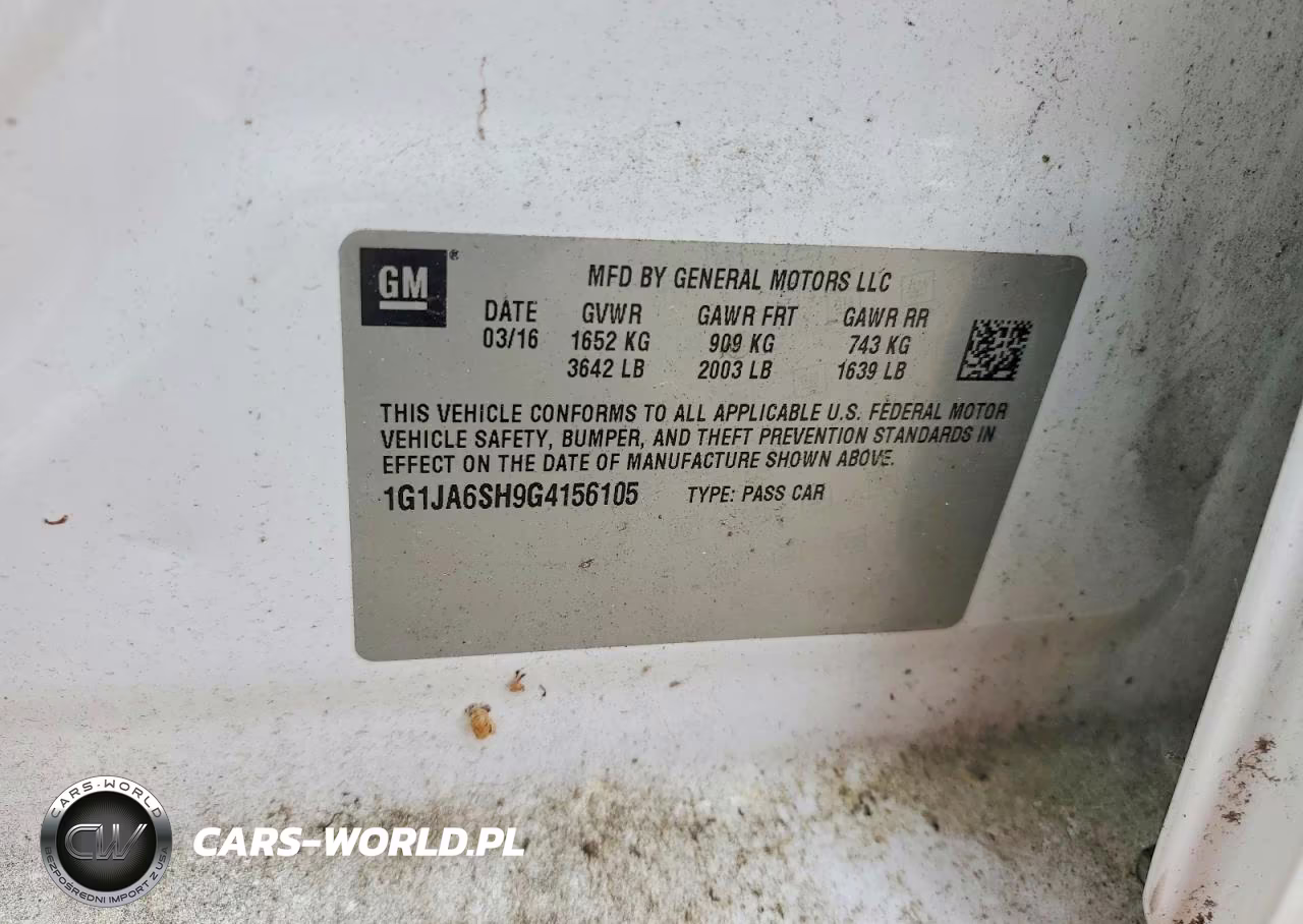 2016 Chevrolet Sonic Ls VIN:1G1JA6SH9G4156105 - 12