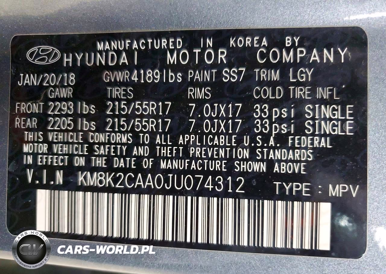 2018 Hyundai Kona Sel VIN:KM8K2CAA0JU074312 - 13