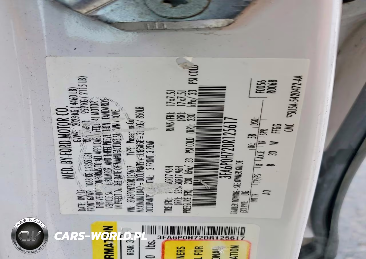 2013 Ford Fusion Se VIN:3FA6P0H72DR125617 - 12