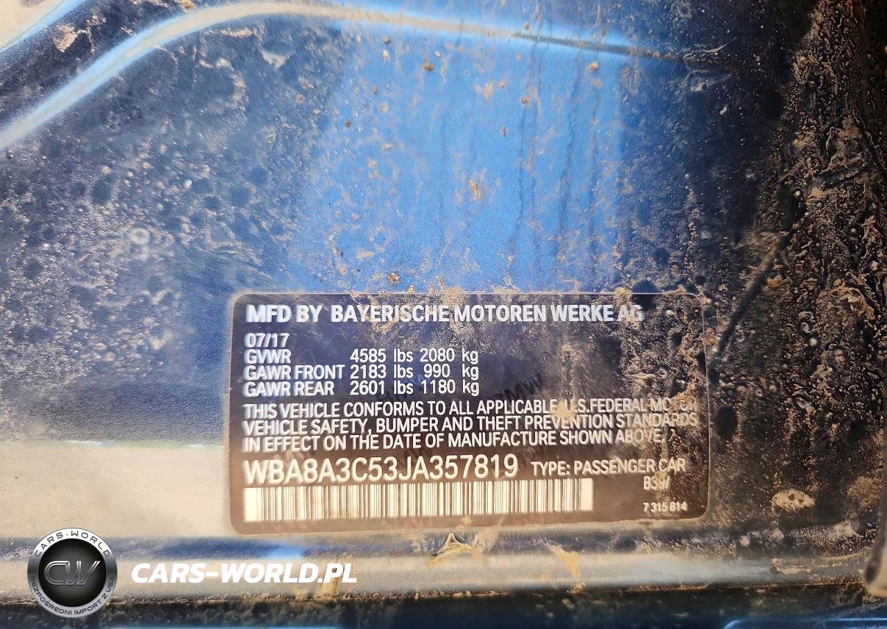 2018 BMW 320 Xi VIN:WBA8A3C53JA357819 - 12