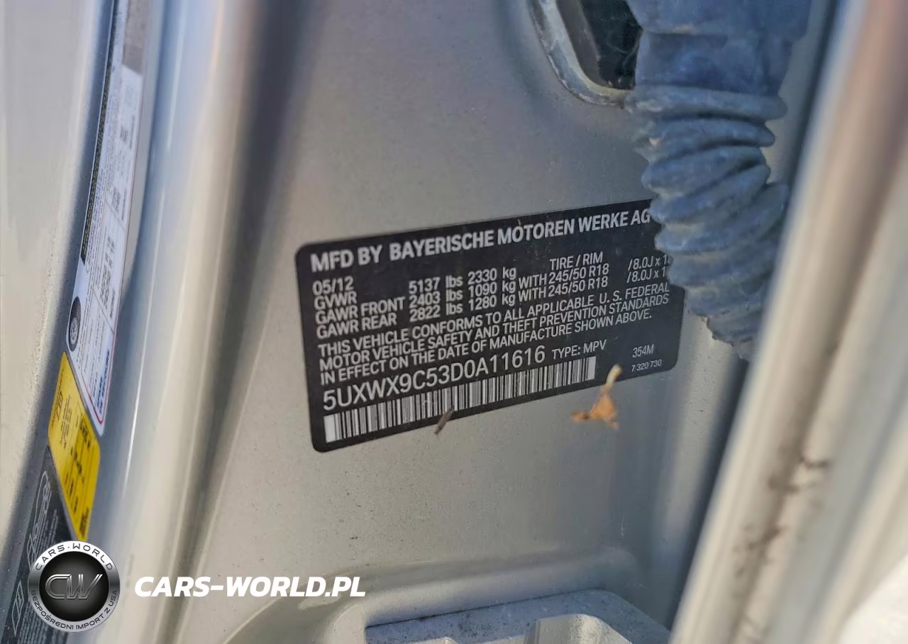 2013 BMW X3 xDrive28I VIN:5UXWX9C53D0A11616 - 12