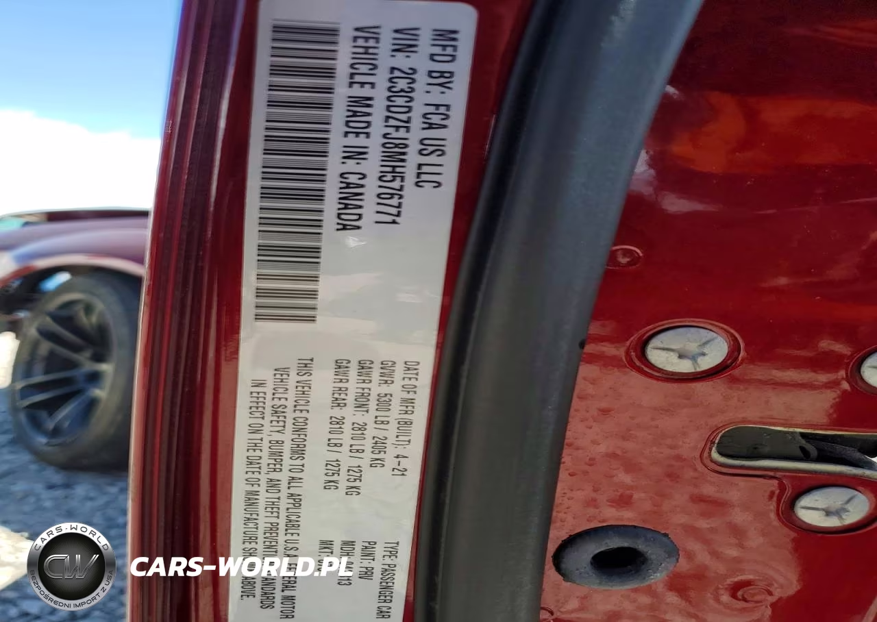 2021 Dodge Challenger R VIN:2C3CDZFJ8MH576771 - 13