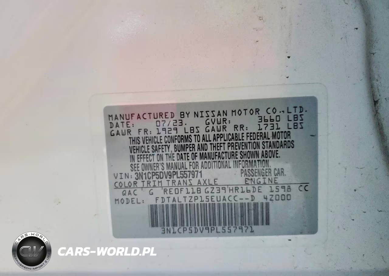 2023 Ineo Automobile VIN:3N1CP5DV9PL557971 - 13
