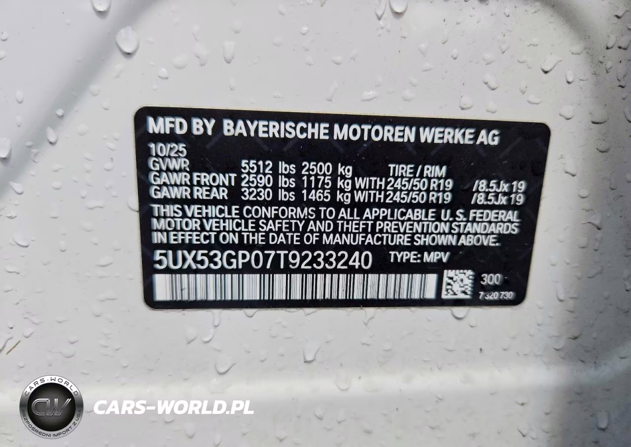 2026 BMW X3 30 xDrive VIN:5UX53GP07T9233240 - 13