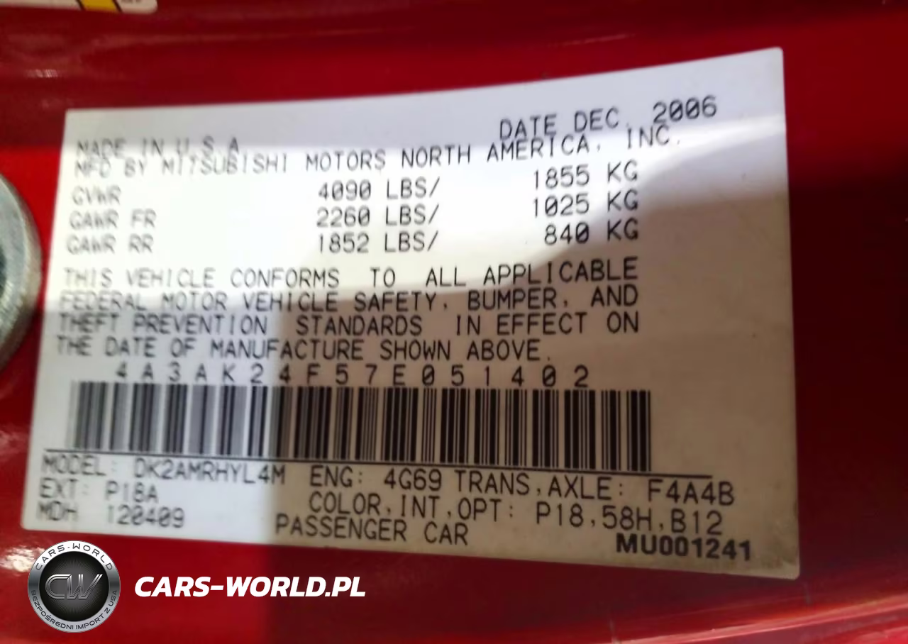 2007 Mitsubishi Eclipse Gs VIN:4A3AK24F57E051402 - 13