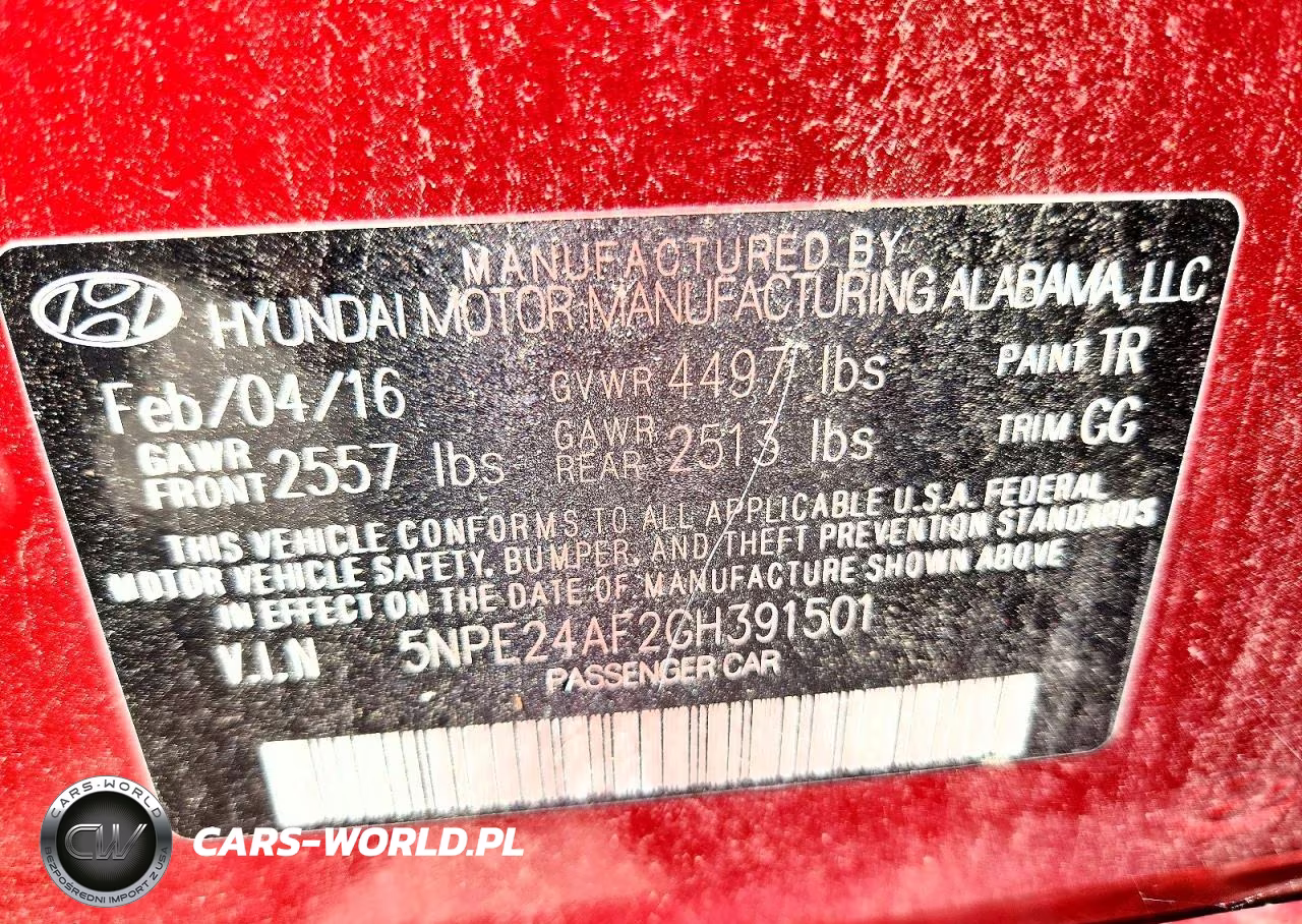2016 Hyundai Sonata Se VIN:5NPE24AF2GH391501 - 13