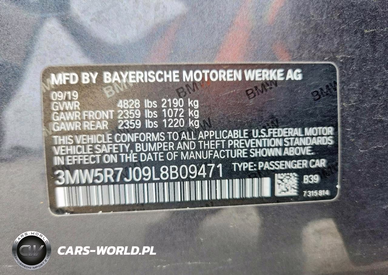 2020 BMW 330Xi VIN:3MW5R7J09L8B09471 - 12