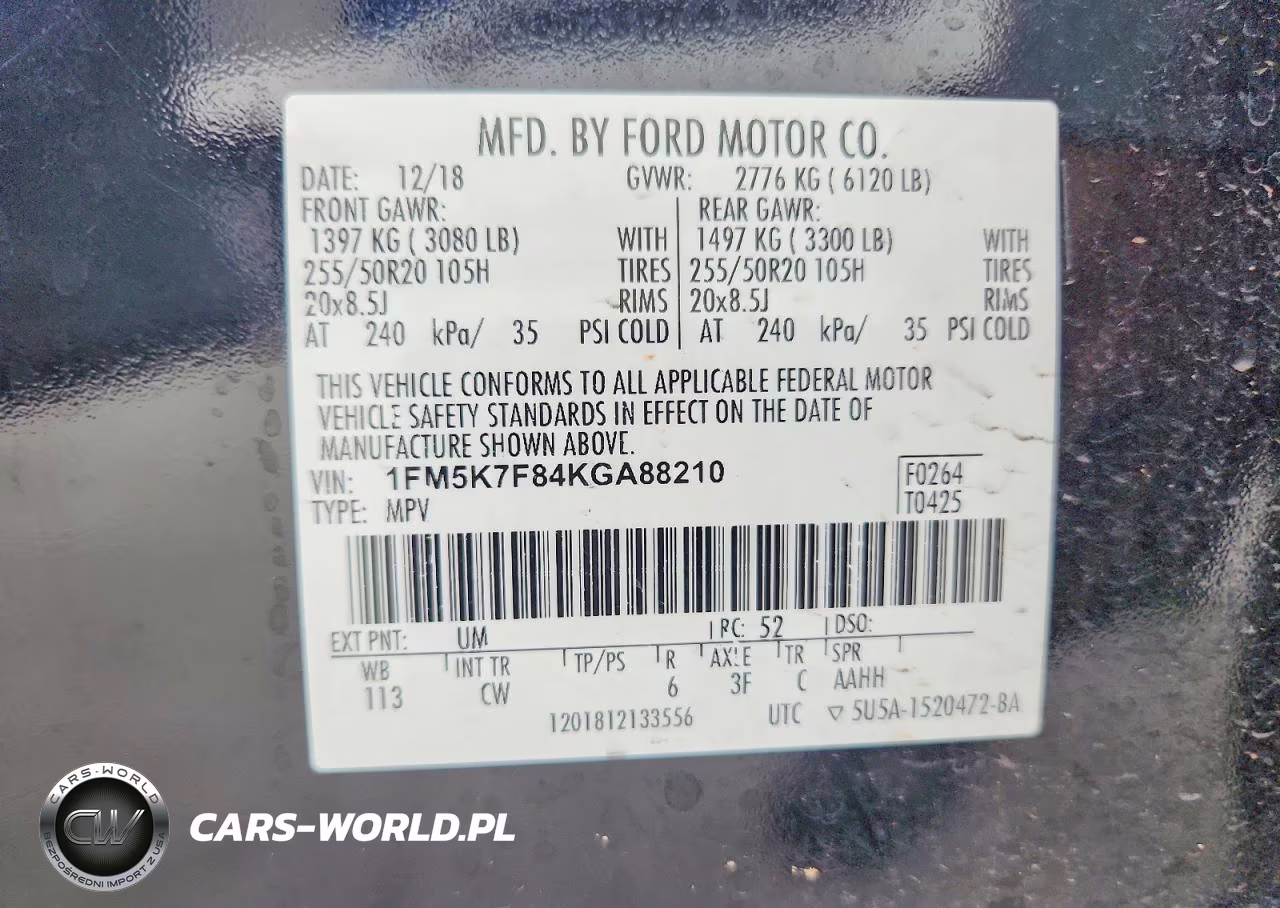 2019 Ford Explorer Limited VIN:1FM5K7F84KGA88210 - 13