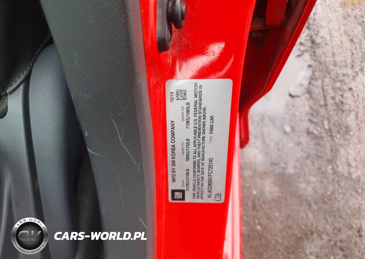 2015 Chevrolet Spark 1Lt VIN:KL8CD6S91FC725140 - 12