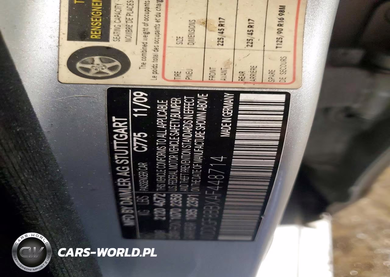 2010 Mercedes-Benz C 300 4Matic VIN:WDDGF8BBXAF448714 - 13