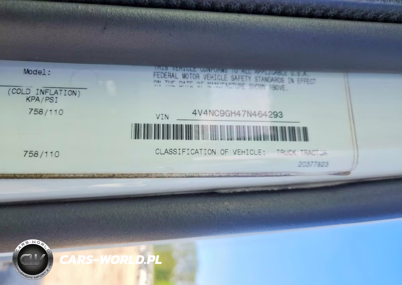2007 Volvo Vn Vnl VIN:4V4NC9GH47N464293 - 10