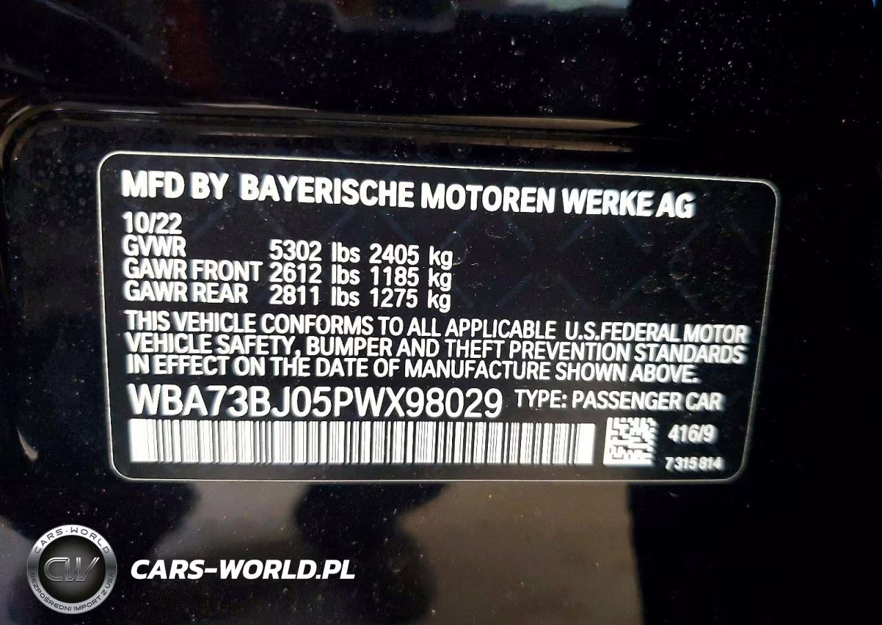 2023 BMW 540 Xi VIN:WBA73BJ05PWX98029 - 12