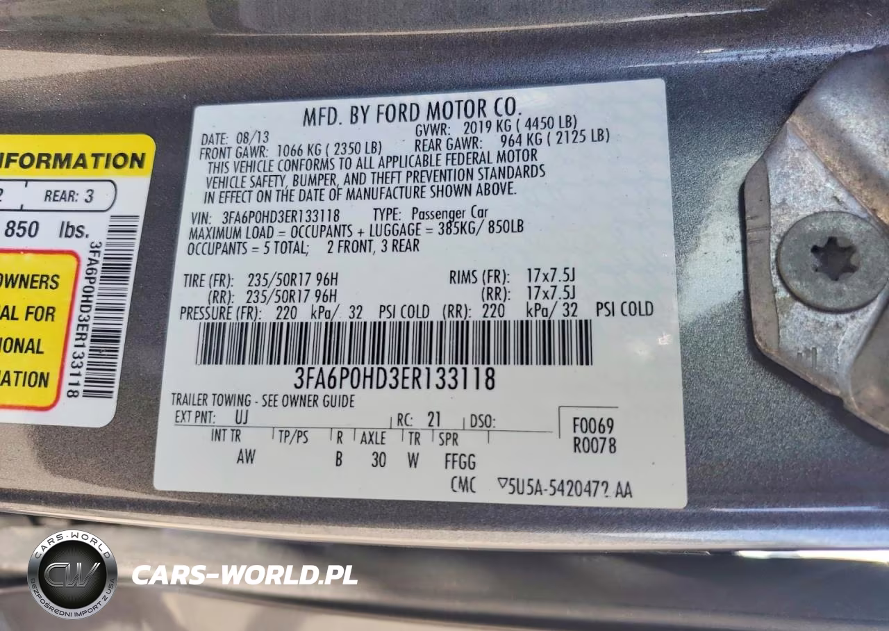 2014 Ford Fusion Se VIN:3FA6P0HD3ER133118 - 12