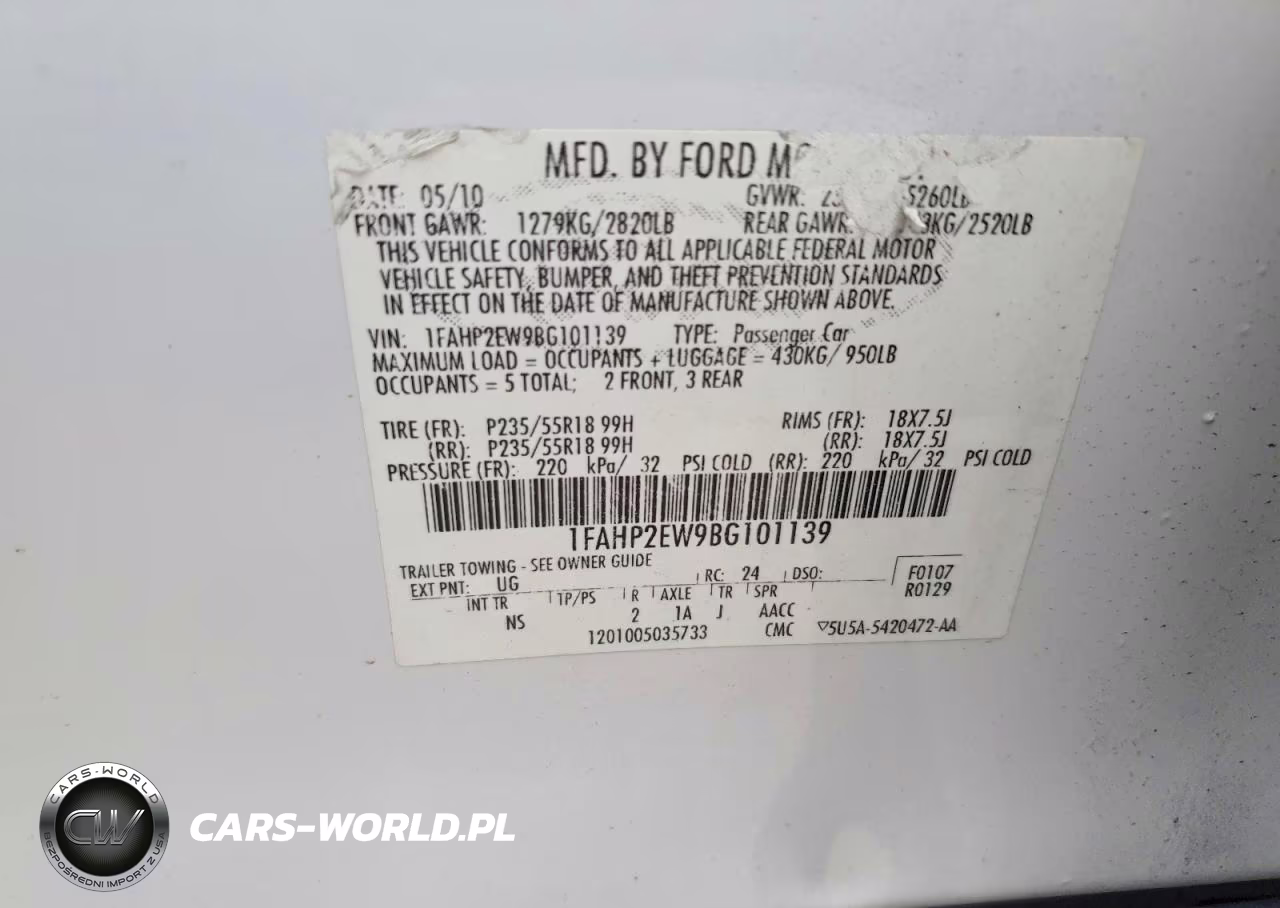 2011 Ford Taurus Sel VIN:1FAHP2EW9BG101139 - 13