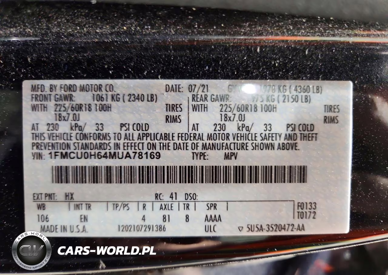 2021 Ford Escape Sel VIN:1FMCU0H64MUA78169 - 13