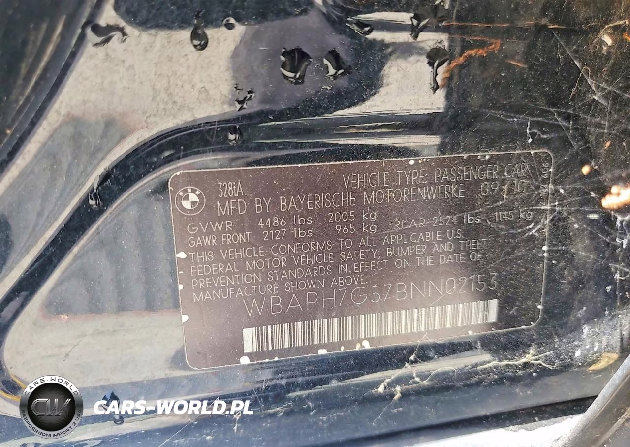 2011 BMW 328 I VIN:WBAPH7G57BNN02153 - 12