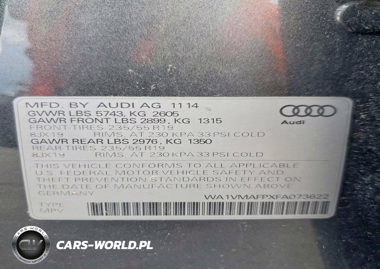 2015 Audi Q5 Tdi Prestige VIN:WA1VMAFPXFA073622 - 13