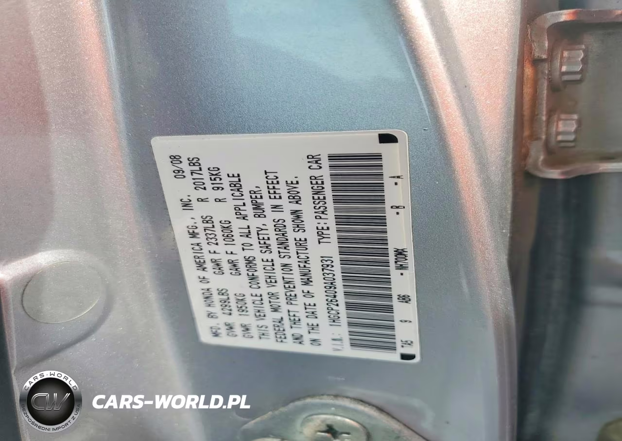 2009 Honda Accord Lxp VIN:1HGCP26409A037931 - 13