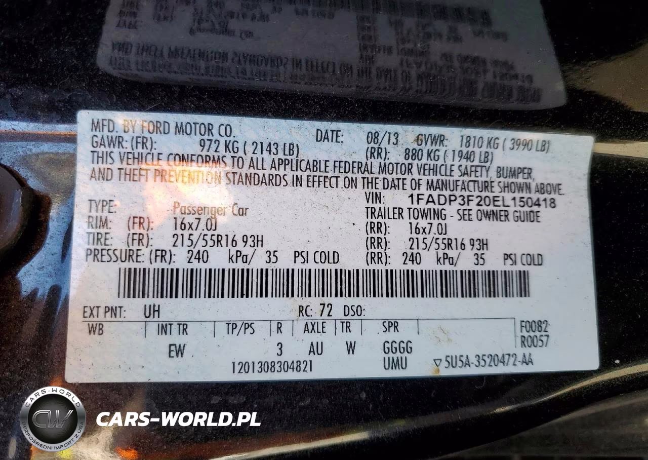 2014 Ford Focus Se VIN:1FADP3F20EL150418 - 12
