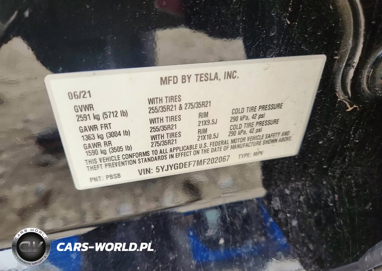 2021 Tesla Model Y VIN:5YJYGDEF7MF202067 - 12