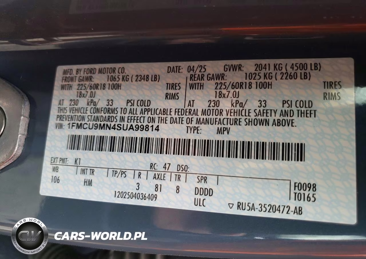 2025 Ford Escape St Line VIN:1FMCU9MN4SUA99814 - 13