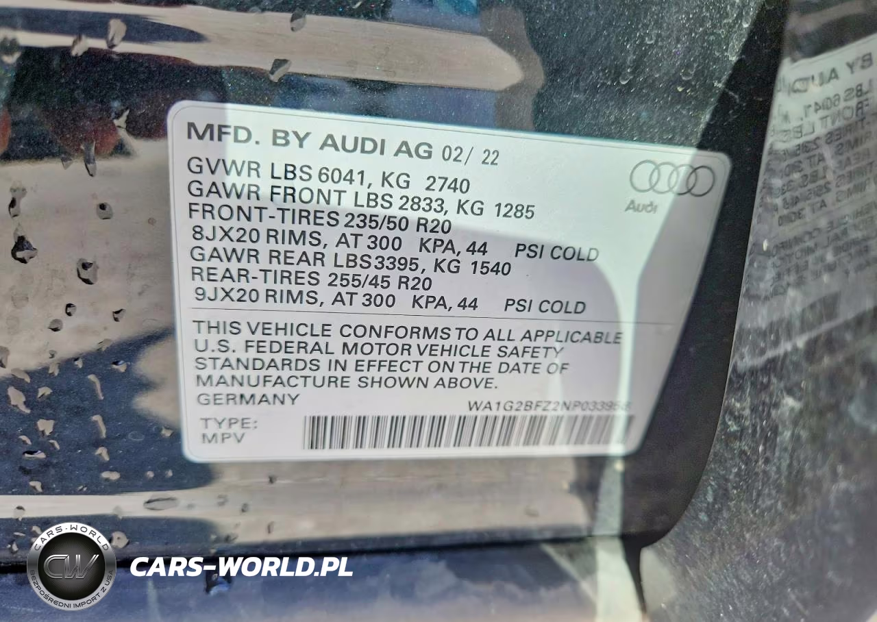 2022 Audi Q4 E-Tron Premium VIN:WA1G2BFZ2NP033956 - 13