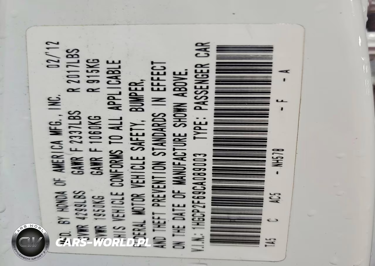 2012 Honda Accord Se VIN:1HGCP2F69CA089003 - 12
