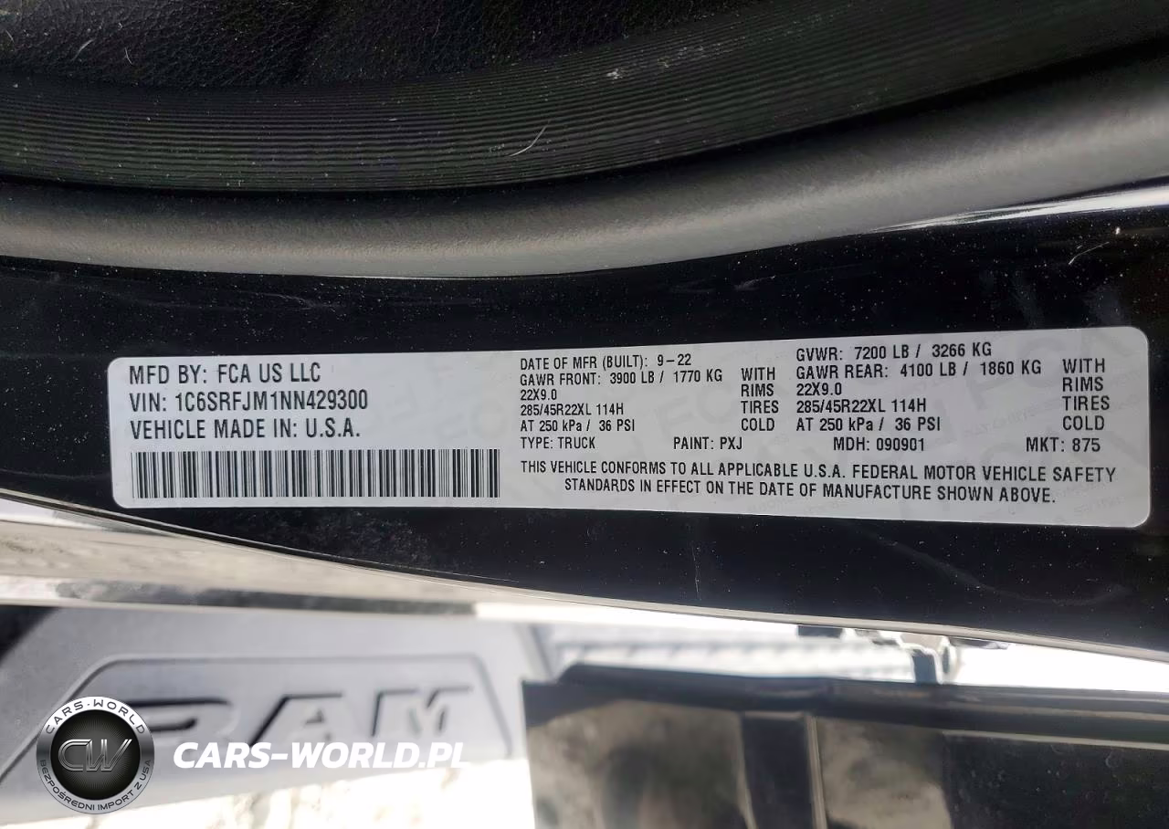 2022 Ram 1500 Laramie VIN:1C6SRFJM1NN429300 - 12