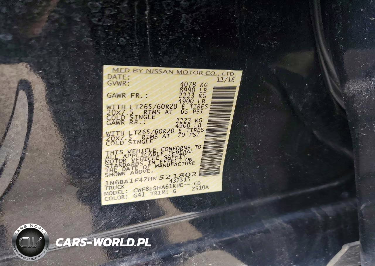 2017 Nissan Titan Xd Sv VIN:1N6BA1F47HN521802 - 12