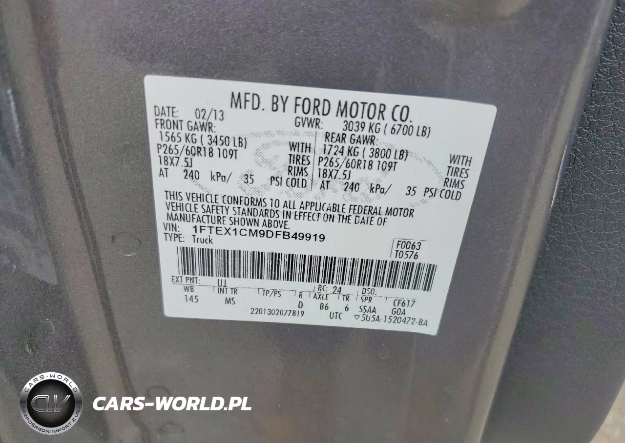 2013 Ford F150 Super Cab VIN:1FTEX1CM9DFB49919 - 12
