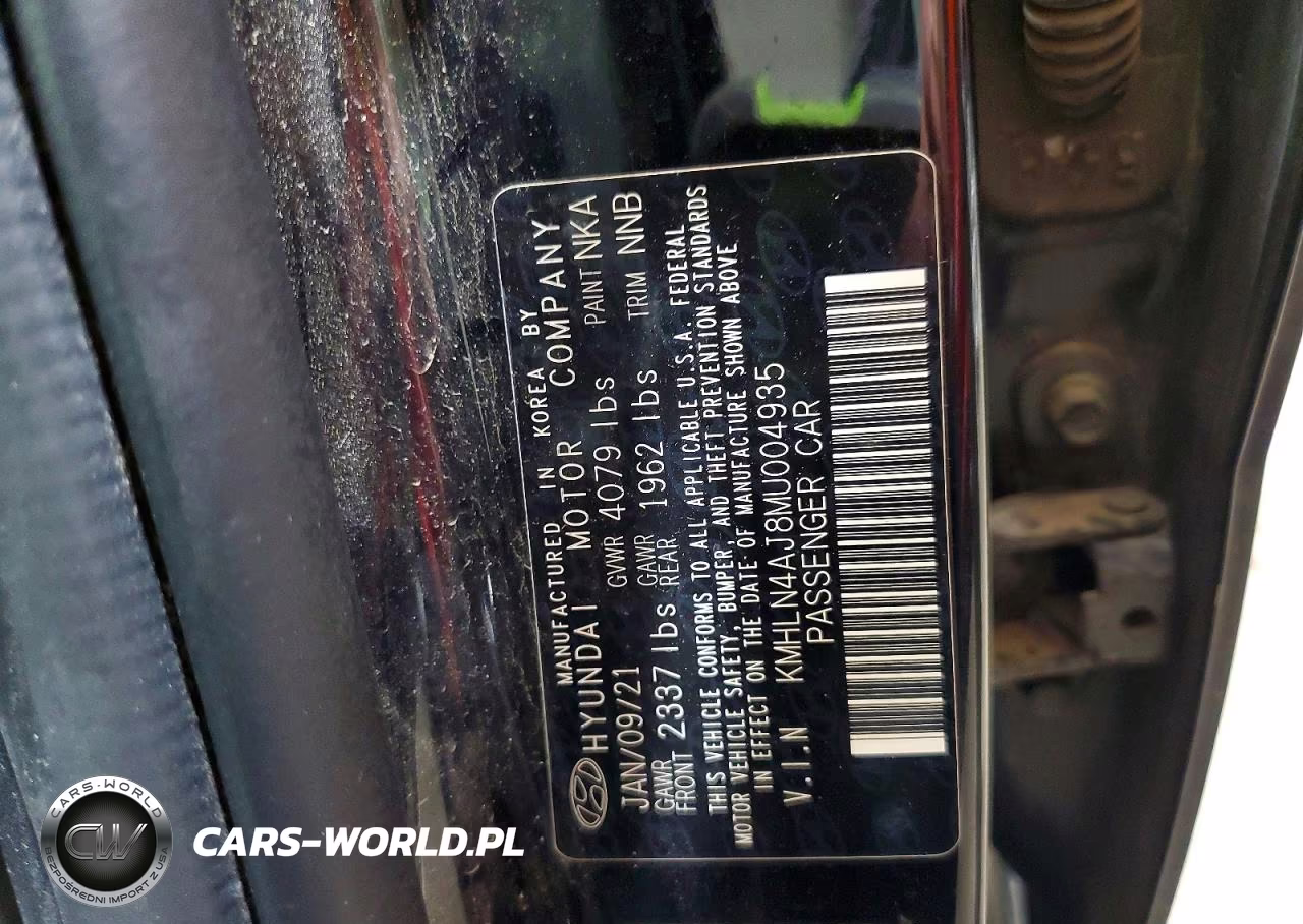 2021 Hyundai Elantra Limited VIN:KMHLN4AJ8MU004935 - 12