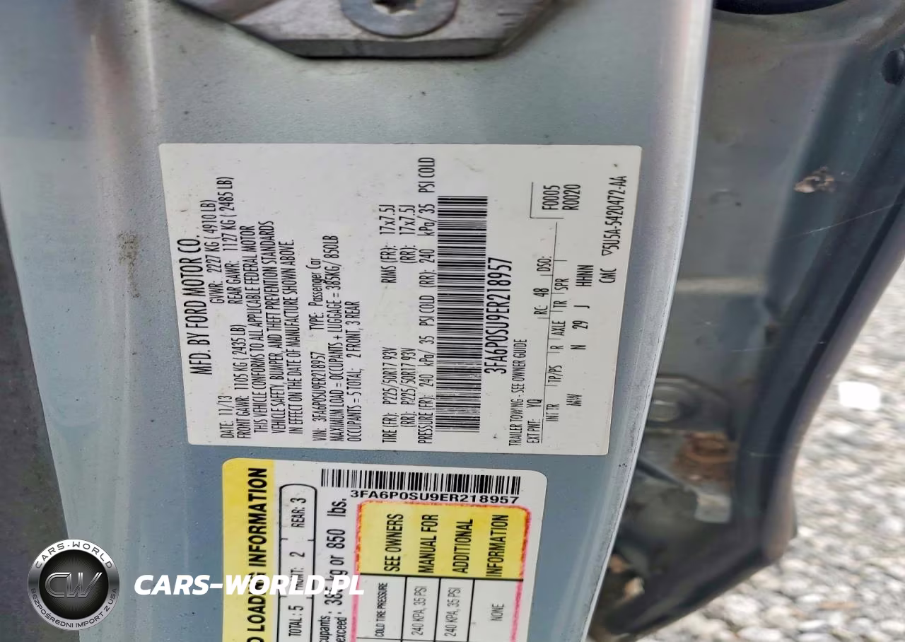 2014 Ford Fusion Titanium Phev VIN:3FA6P0SU9ER218957 - 12