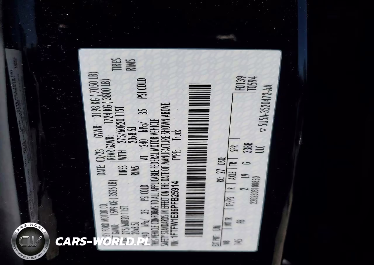 2023 Ford F150 Supercrew VIN:1FTFW1E86PFB25914 - 12