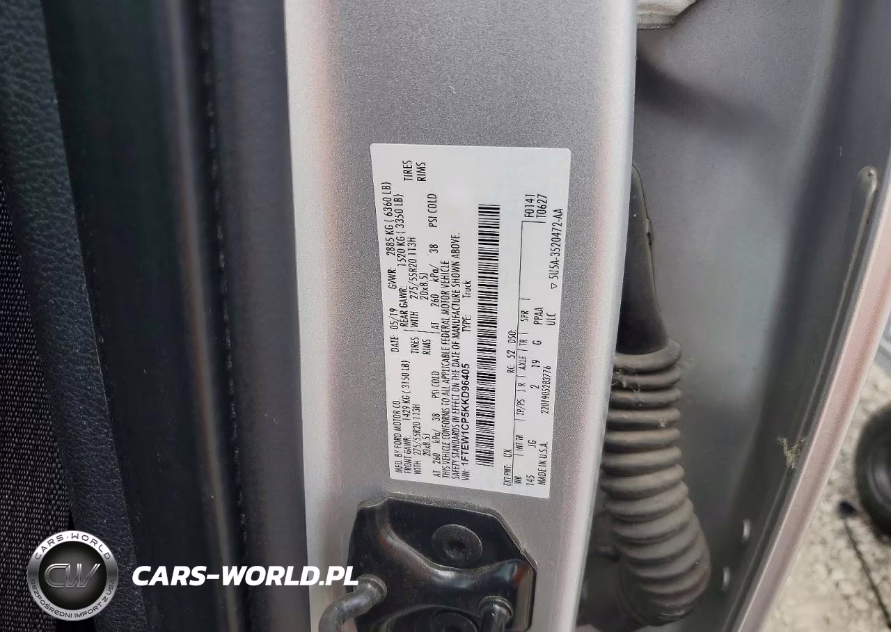 2019 Ford F150 Supercrew VIN:1FTEW1CP5KKD96405 - 13