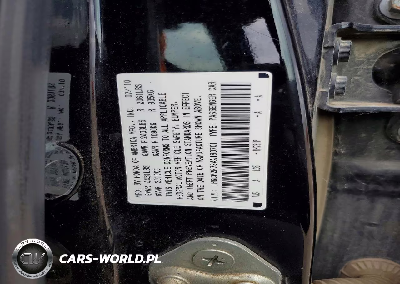 2010 Honda Accord Ex VIN:1HGCP2F79AA180701 - 13