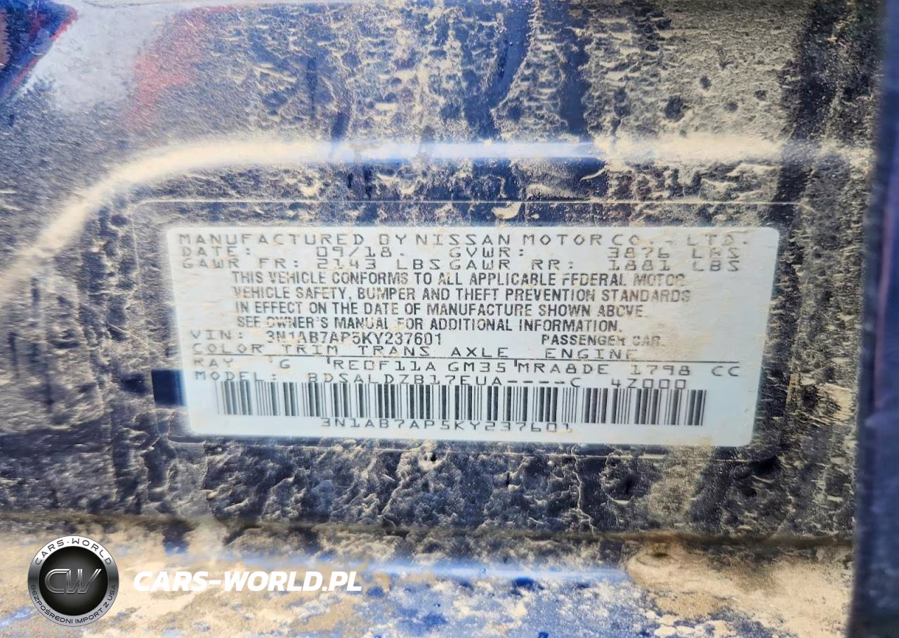 2019 Nissan Sentra Sv VIN:3N1AB7AP5KY237601 - 12