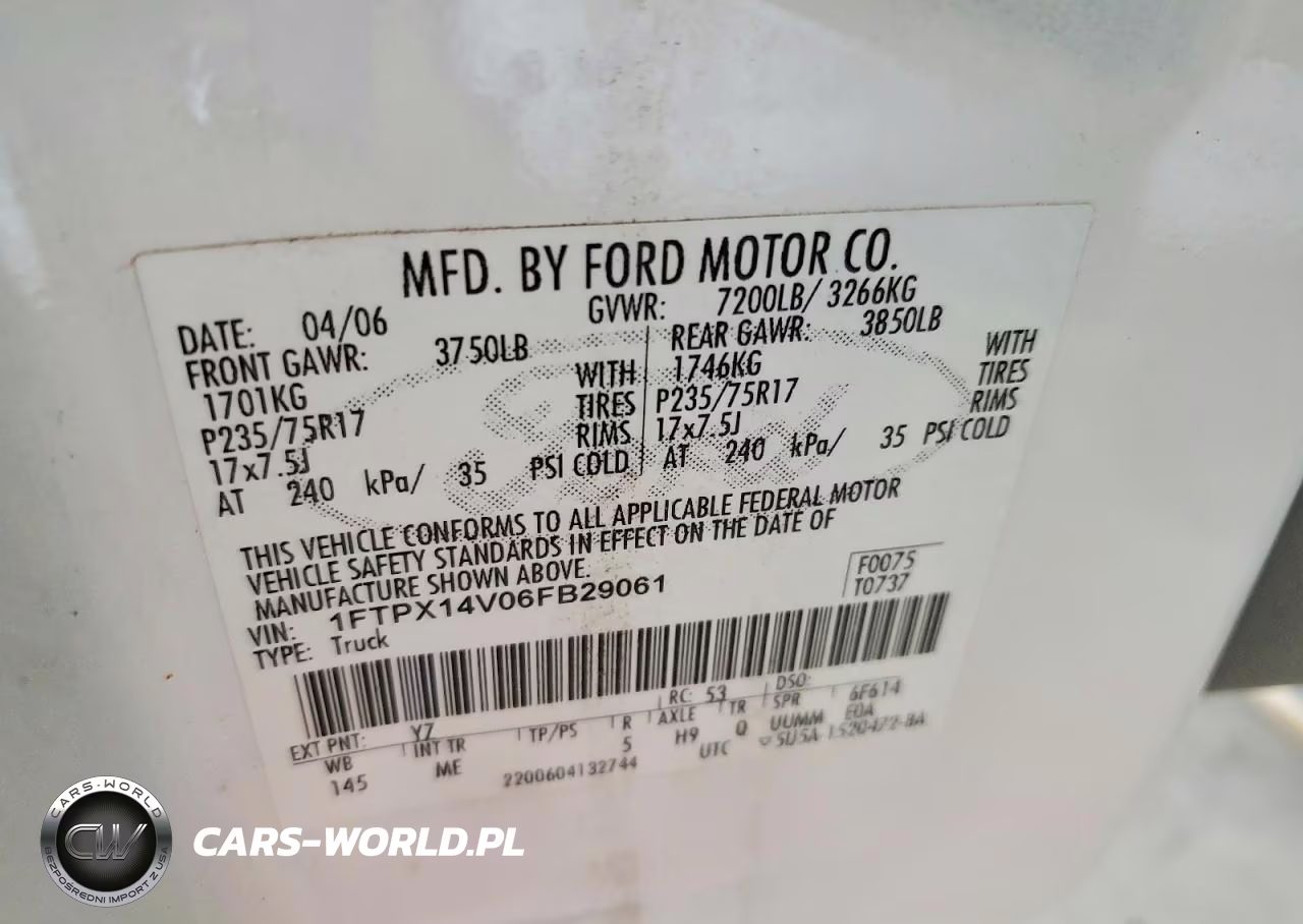 2006 Ford F150 VIN:1FTPX14V06FB29061 - 12