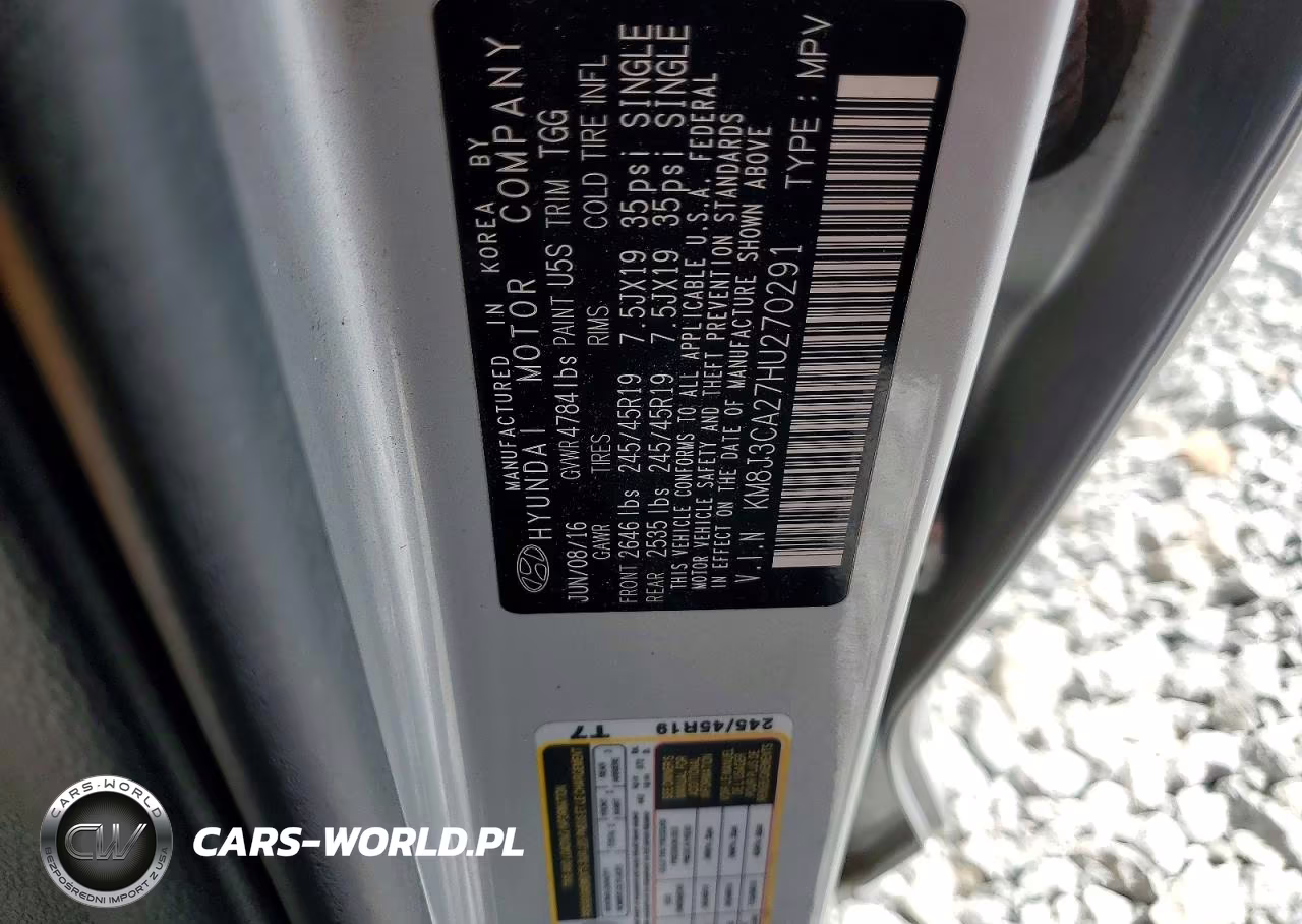 2017 Hyundai Tucson Sport VIN:KM8J3CA27HU270291 - 13