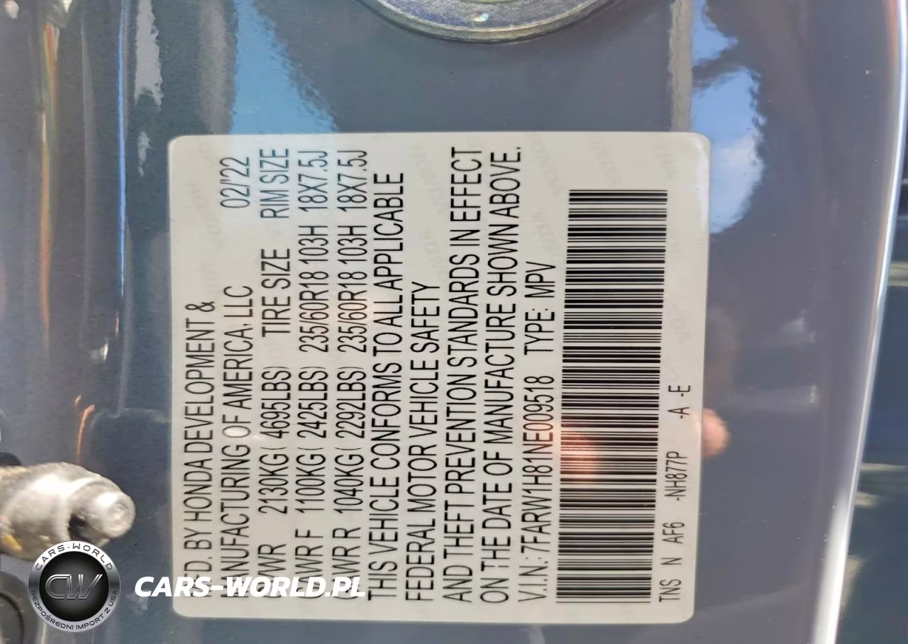 2022 Honda Cr-V Exl VIN:7FARW1H81NE009518 - 13