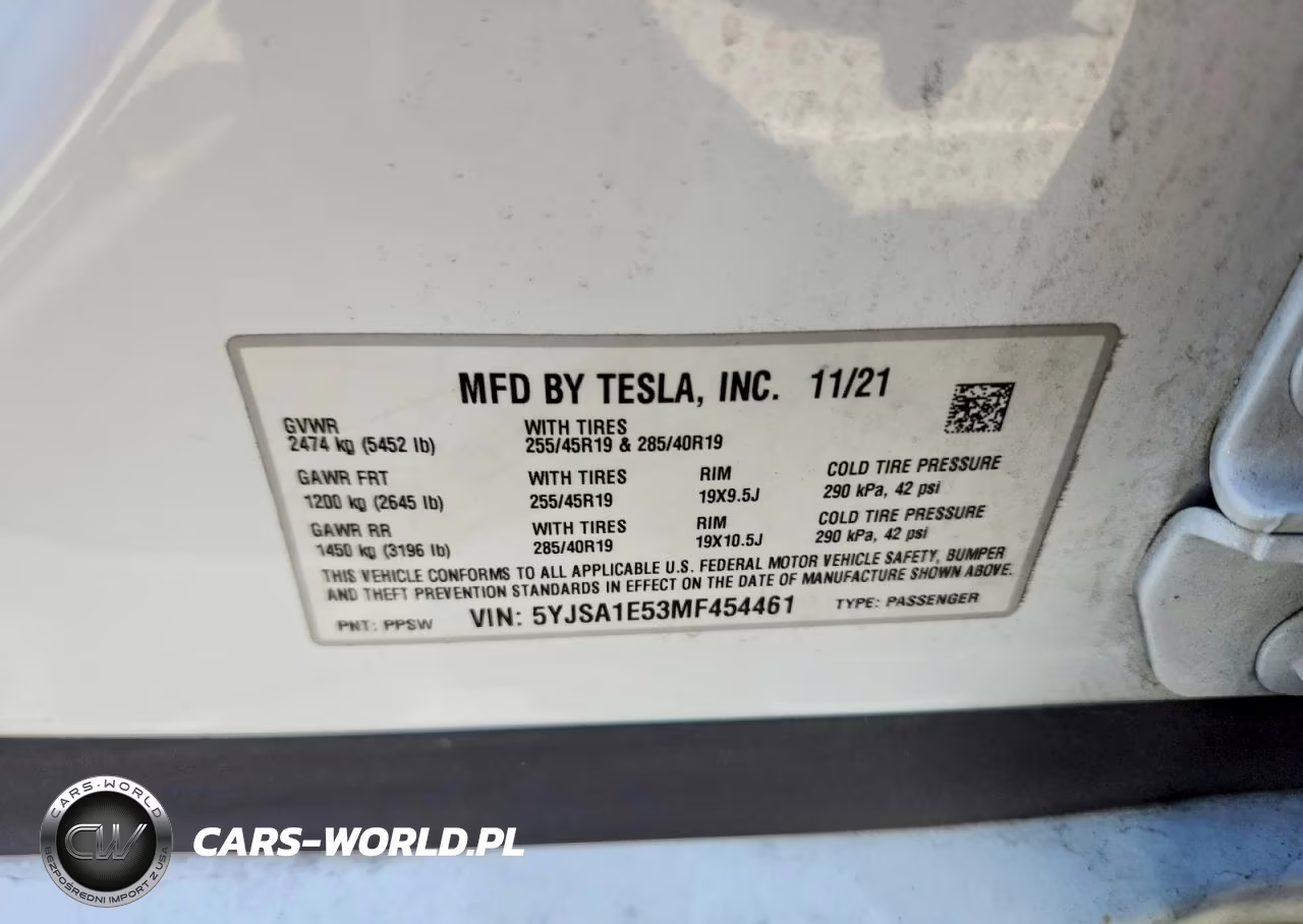 2021 Tesla Model S VIN:5YJSA1E53MF454461 - 12