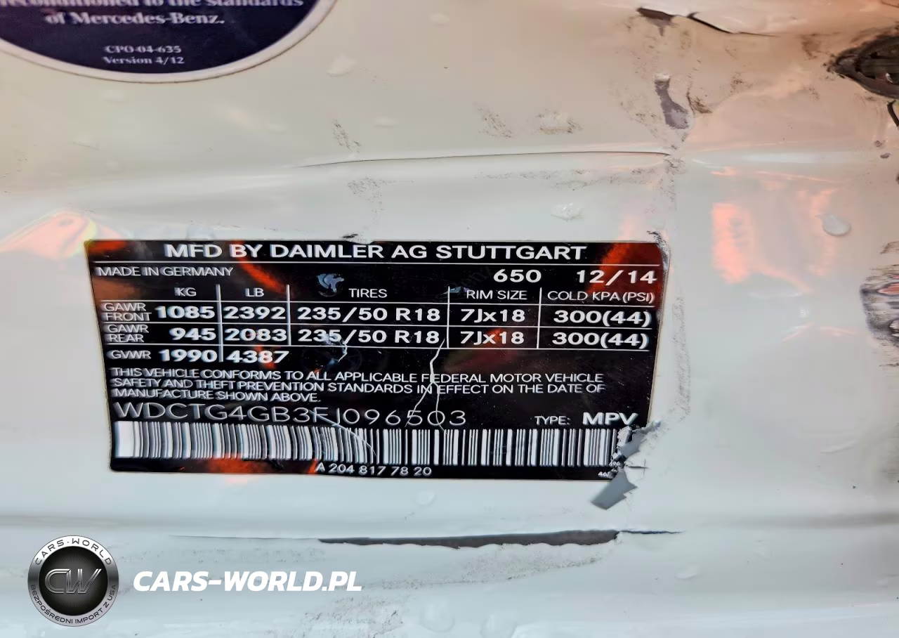 2015 Mercedes-Benz Gla 250 4Matic VIN:WDCTG4GB3FJ096503 - 13