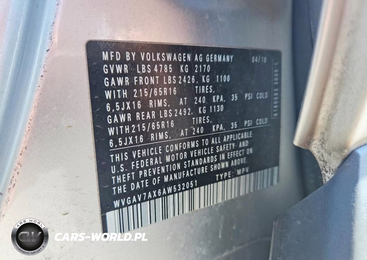 2010 Volkswagen Tiguan S VIN:WVGAV7AX6AW532051 - 12