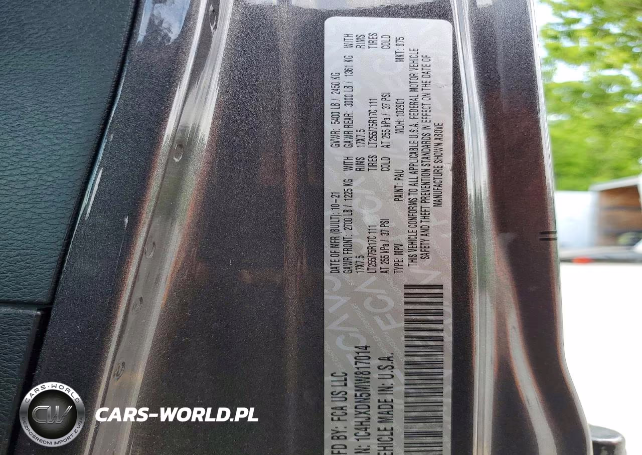 2021 Jeep Wrangler Unlimited Sport VIN:1C4HJXDN5MW817014 - 13