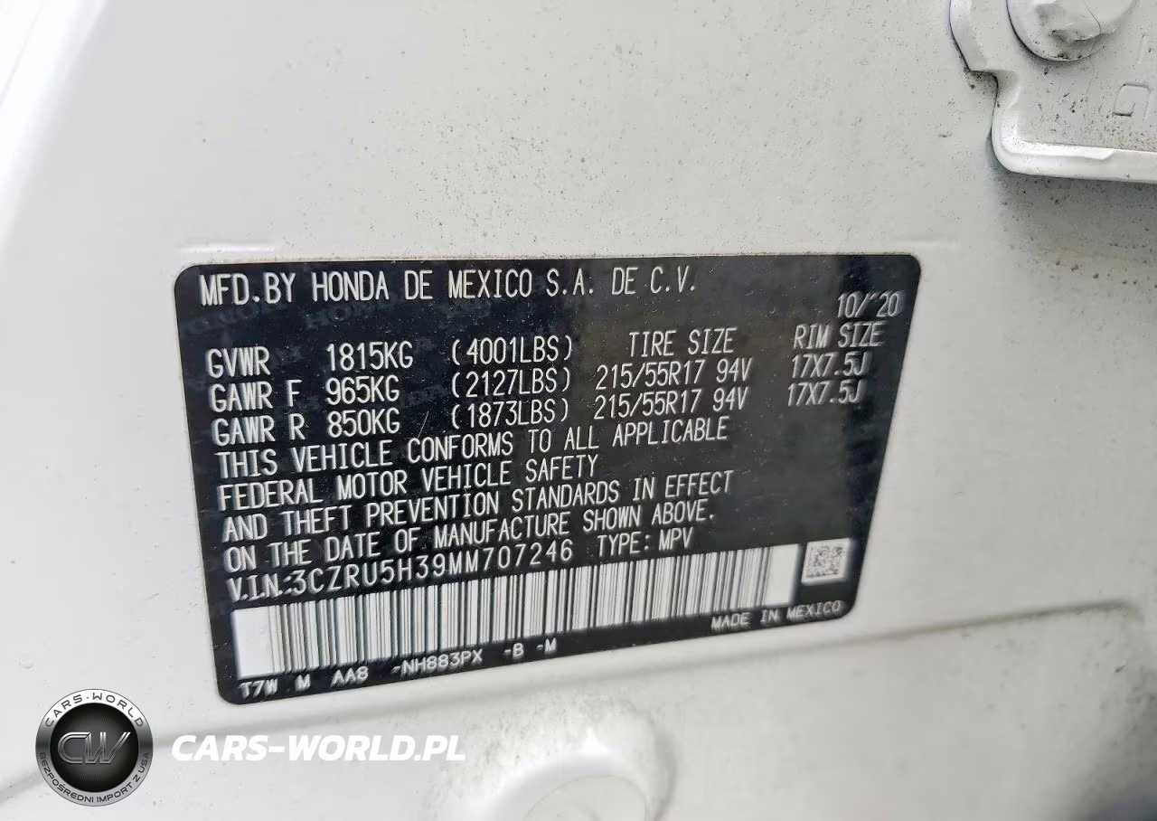2021 Honda Hr-V Lx VIN:3CZRU5H39MM707246 - 13