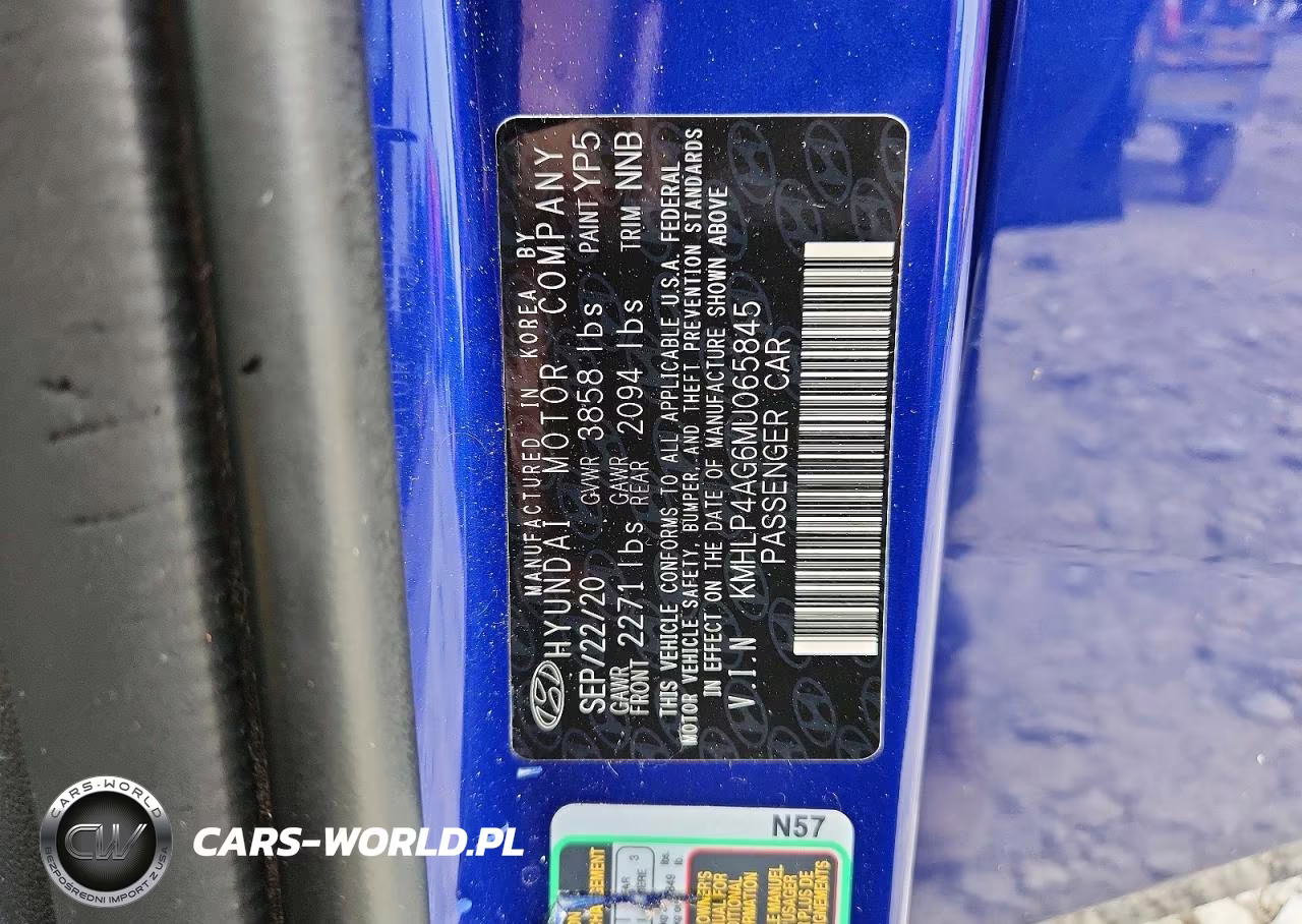 2021 Hyundai Elantra Limited VIN:KMHLP4AG6MU065845 - 12